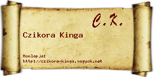 Czikora Kinga névjegykártya
